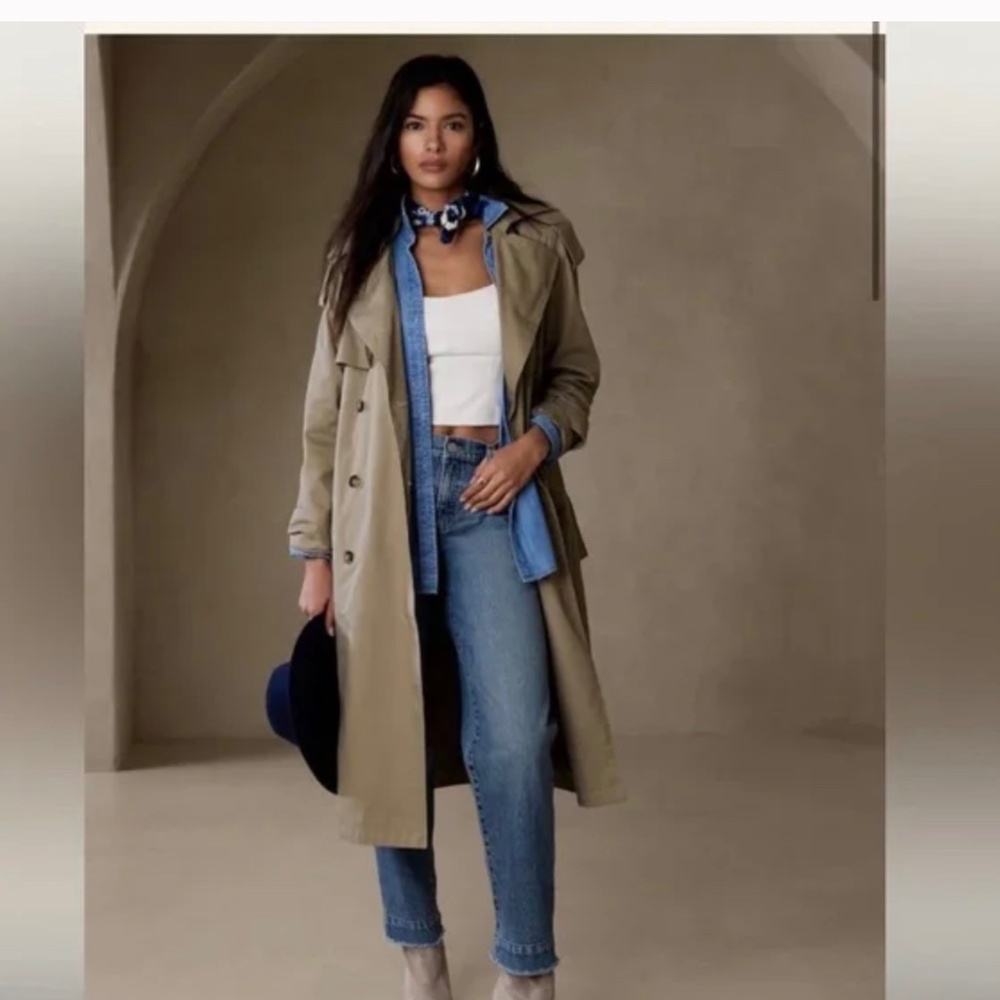 Banana Republic Classic Twill Trenchcoat Size Petite XS